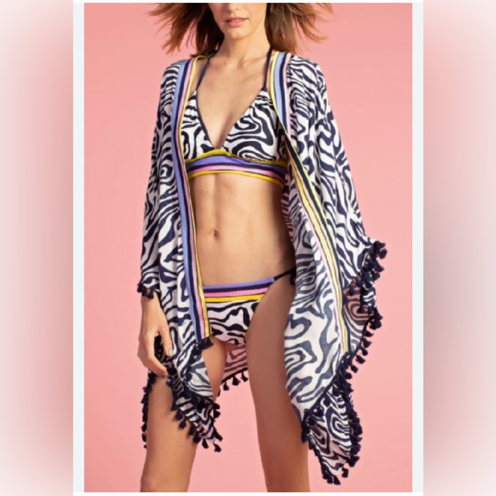 Trina Turk zebra cover up one size